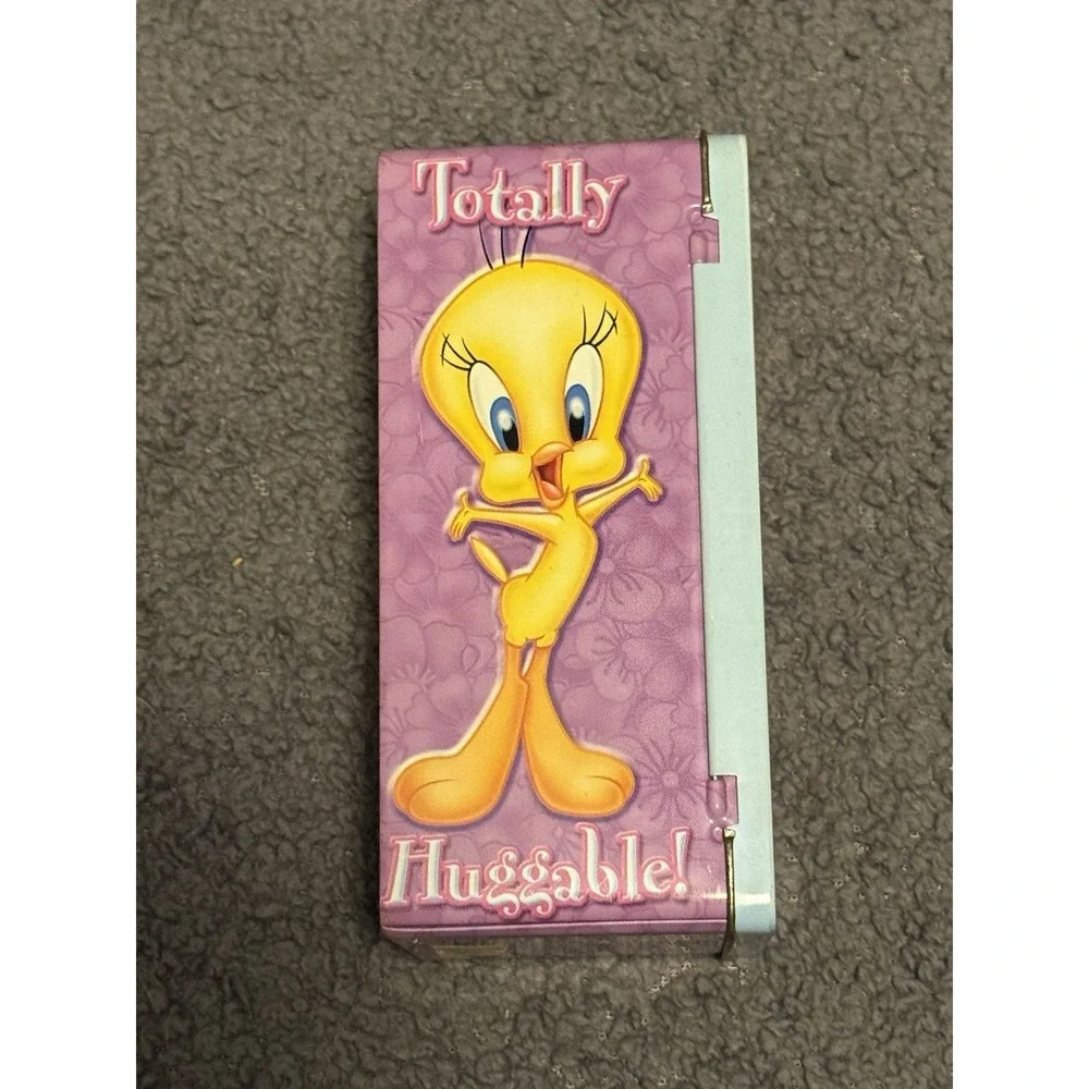 Vintage Y2K Looney Tunes Tweety Bird Mini Locker Bank Tin Houston Harvest 5.5